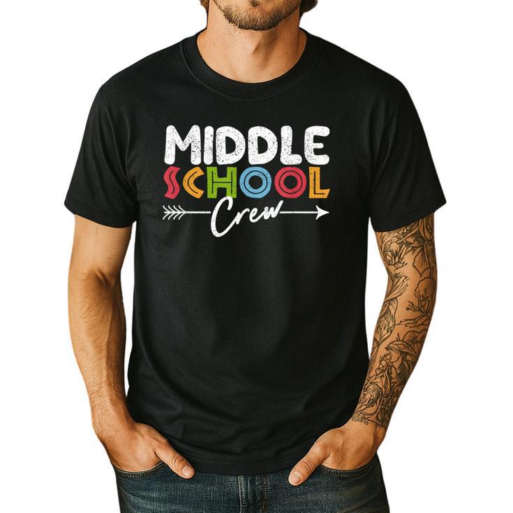 Middle School Crew Retro Teacher Student Vintage Men's Casual T-Shirt