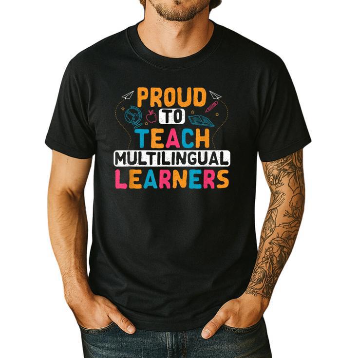 Multilingual Teacher Linguist Language ESL Teaching Men's Casual T-Shirt