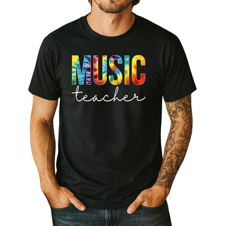 Music Teacher Tie Dye Appreciation Day Hello Back To School Men Women Men's Casual T-Shirt