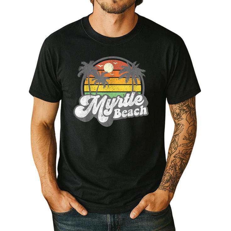 Myrtle Beach South Carolina Retro 70s Vintage Vacation Men's Casual T-Shirt