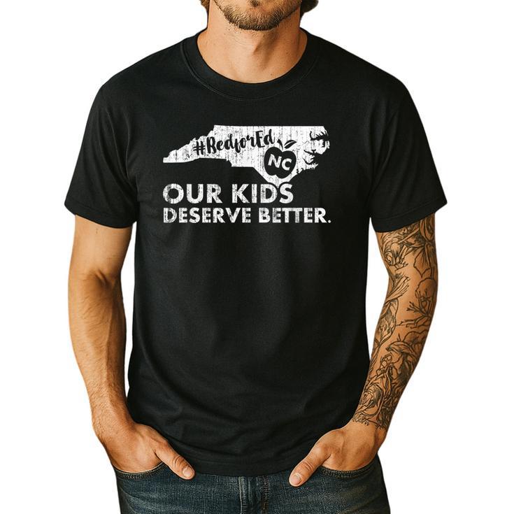 NC Red For Ed North Carolina Teacher Strike T-Shirt For Men Women Kids Men's Casual T-Shirt NC Red For Ed North Carolina Teacher Strike T-Shirt For Men Women Kids Men's Casual T-Shirt