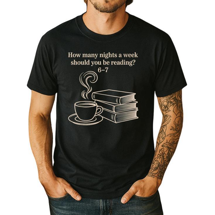 How Many Nights A Week Should You Be Reading 6-7 Teacher Fun Men's Casual T-Shirt