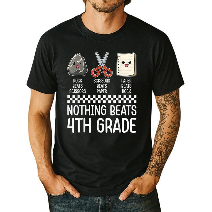 Nothing Beats 4th Grade Back To School Kids Teachers Men's Casual T-Shirt