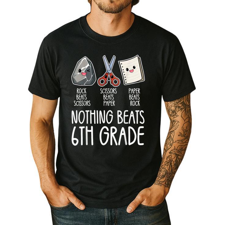 Nothing Beats 6th Grade Back To School Kids Teachers Men's Casual T-Shirt