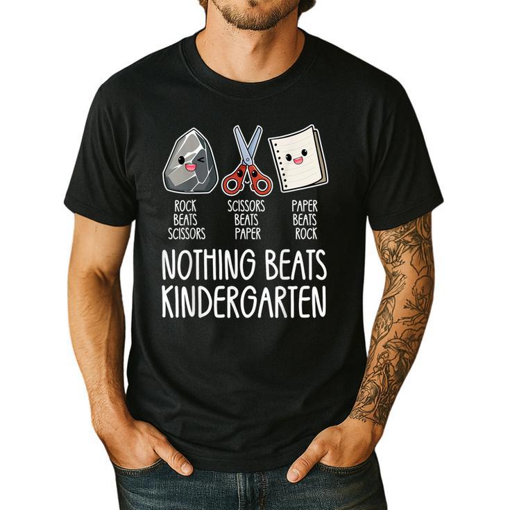 Nothing Beats Kindergarten Back To School Kid Teacher Men's Casual T-Shirt