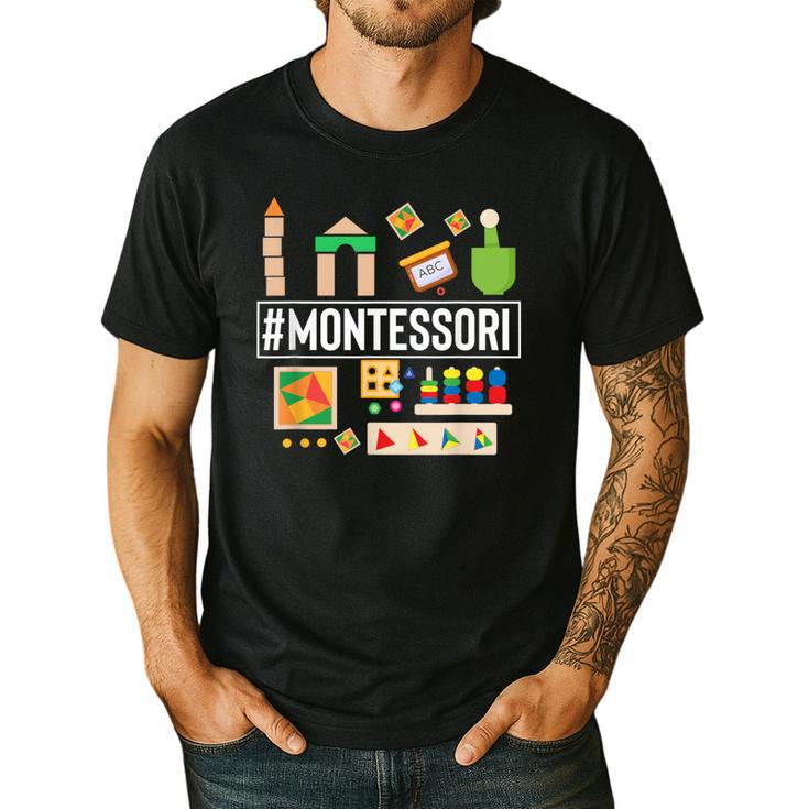 Novelty Montessori Studying Learning Schooling Teacher Love For Men Women Men's Casual T-Shirt