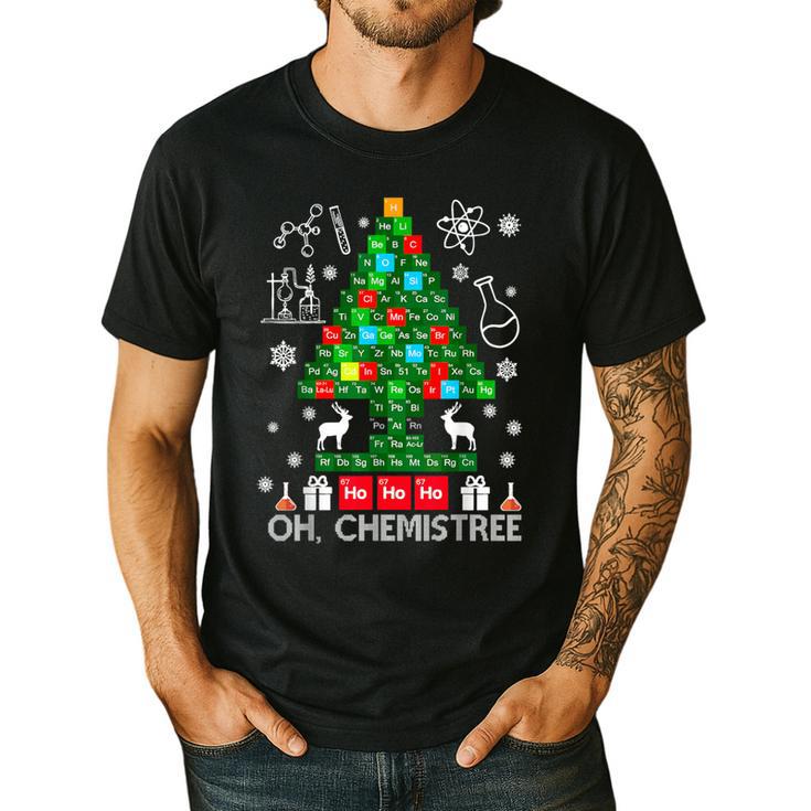 Oh Chemistree Scientist Chemical Christmas Xmas Teacher Men's Casual T-Shirt