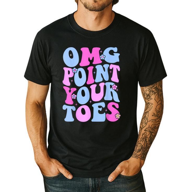 OMG Point Your Toes Dancing Teacher Tap Dancer Dance For Men Women Kids Men's Casual T-Shirt
