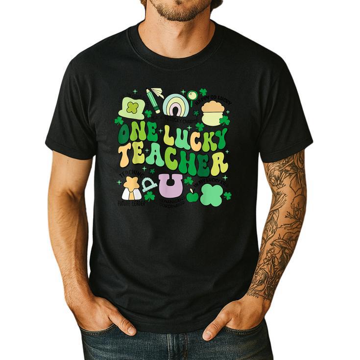 One Lucky Teacher St Patrick's Day Irish Teacher Lucky Era Men's Casual T-Shirt One Lucky Teacher St Patrick's Day Irish Teacher Lucky Era Men's Casual T-Shirt
