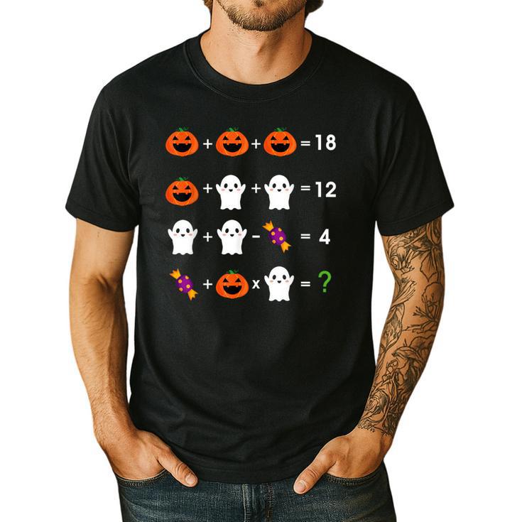 Order Of Operations Halloween Quiz Math Teacher For Men Women Kids Men's Casual T-Shirt