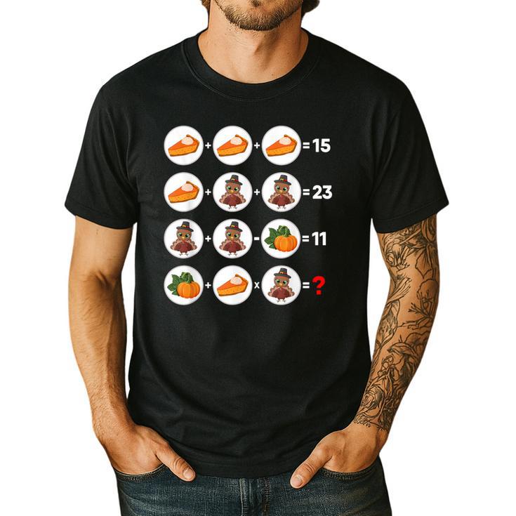 Order Of Operations Math Quiz Game Teacher Thanksgiving Men's Casual T-Shirt