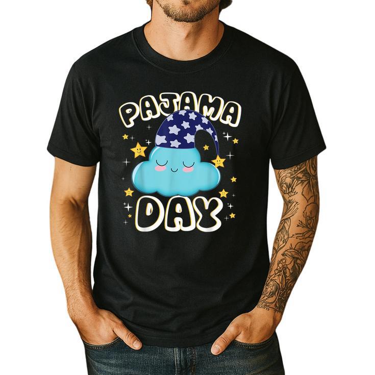 Pajama Day School Spirit Week Fun Cloud Teacher Student Men's Casual T-Shirt
