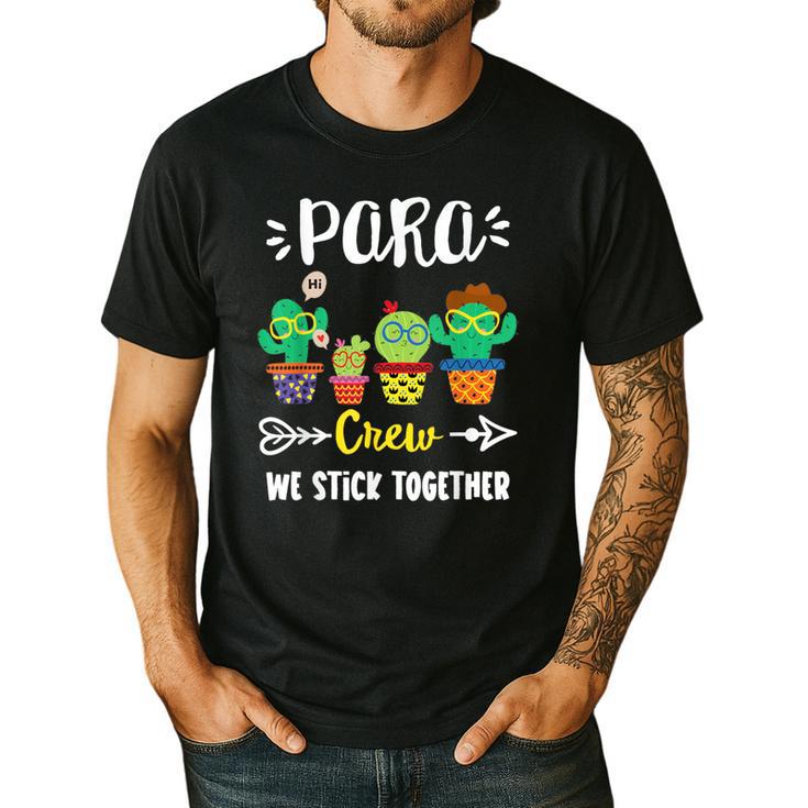 PARA Crew School Cactus Team PARA Teacher Squad For Men Women Kids Men's Casual T-Shirt
