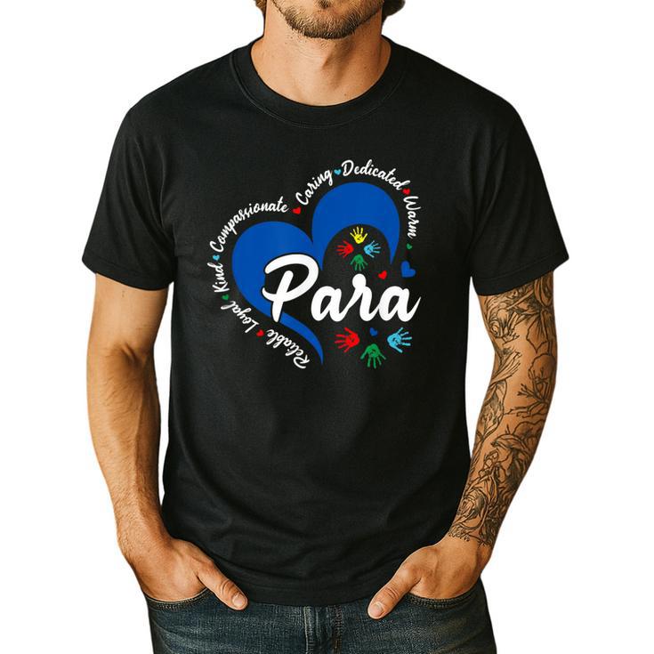 Para Heart Teacher Paraprofessional School Appreciation Men's Casual T-Shirt