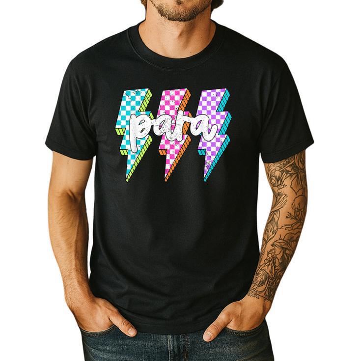 Para Squad Paraprofessional Teacher Lightning Bolt Men's Casual T-Shirt