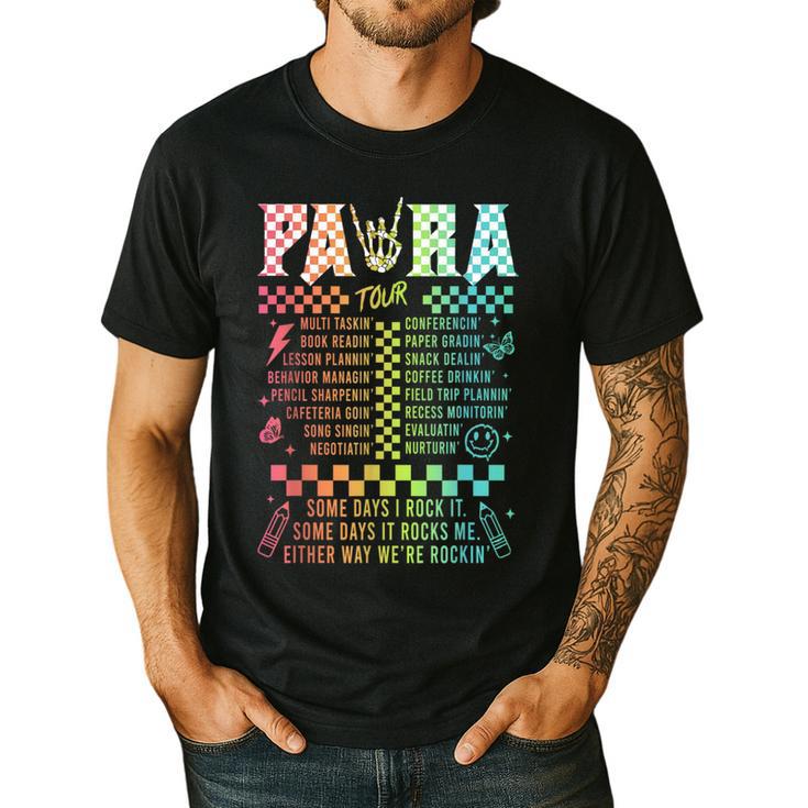 Para Tour Paraprofessional Squad Rock Teacher Back To School Men's Casual T-Shirt