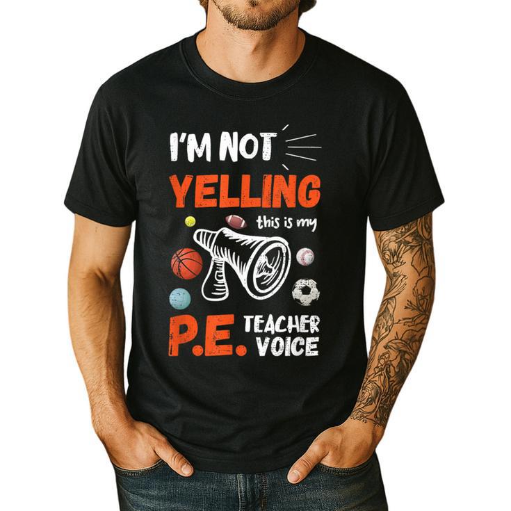 PE Teacher Voice PE Teacher School Fitness Class Men's Casual T-Shirt