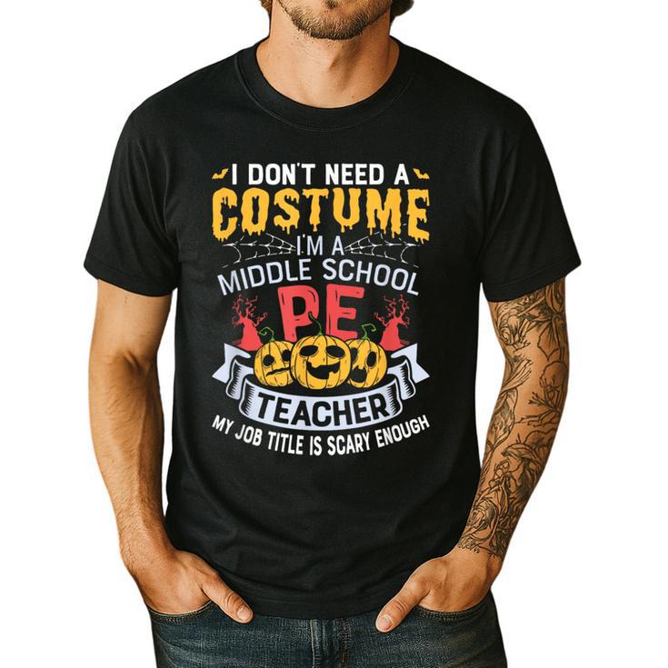 Physical Education School PE Teacher Halloween Costume Men Women Men's Casual T-Shirt