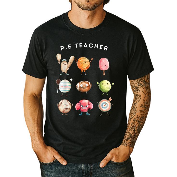 Physical Education Teacher PE Teacher Specials Back School Men's Casual T-Shirt