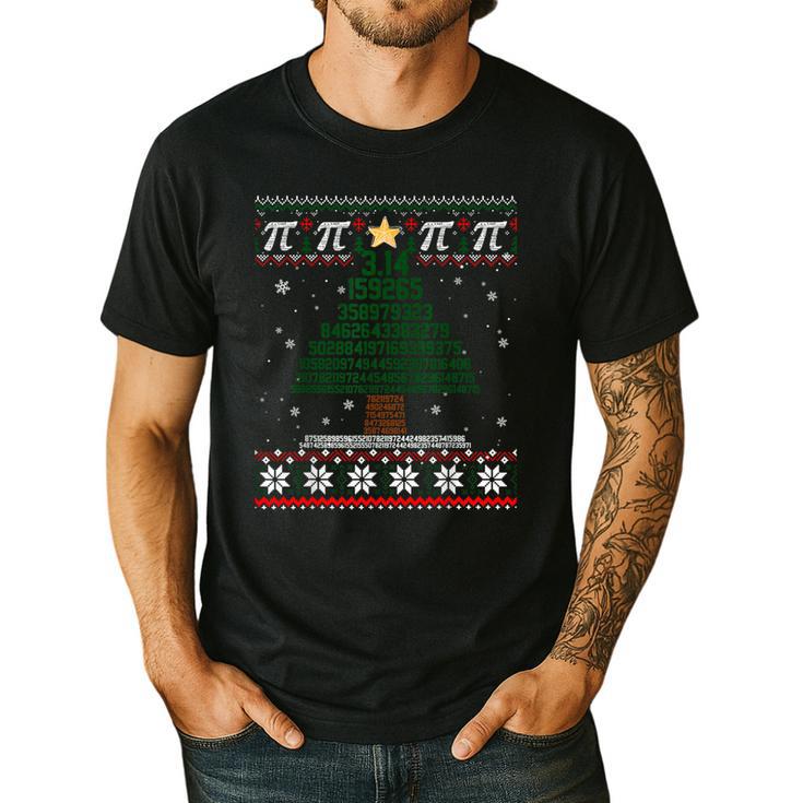 Pi Tree Christmas Math Teacher Ugly Sweater Men Women Kids Men's Casual T-Shirt
