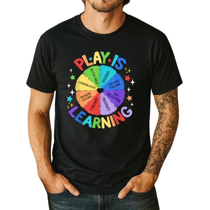 Play Is Learning Teacher Kindergarten For Men Women Kids Men's Casual T-Shirt