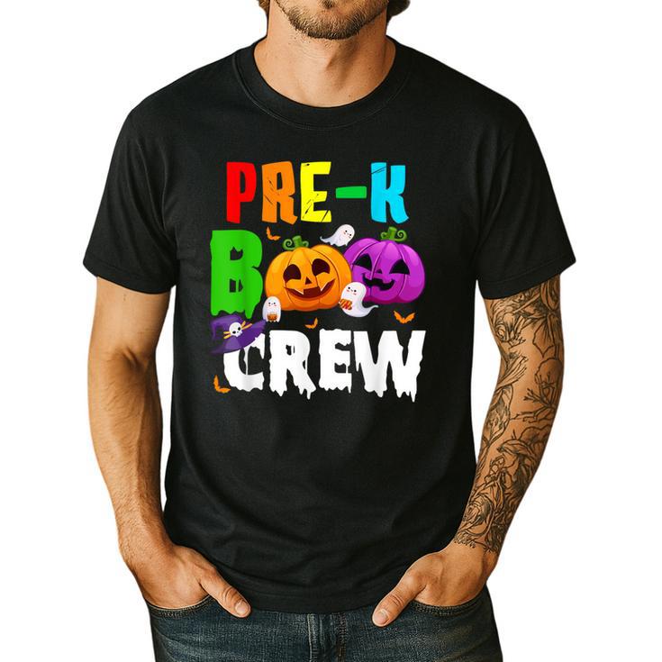 Pre K Boo Crew Halloween Costume Teachers Kids Men's Casual T-Shirt