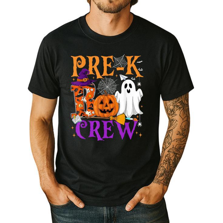 Pre-K Boo Crew Teacher Student Halloween Costume Men's Casual T-Shirt
