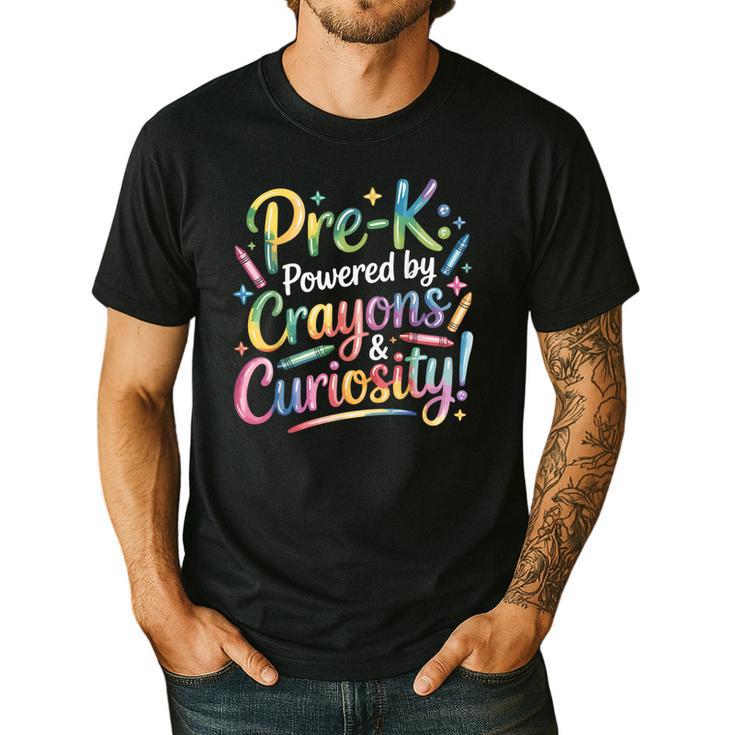 Pre-K Crayons & Curiosity Preschool Teachers Life Tie Dye Men's Casual T-Shirt