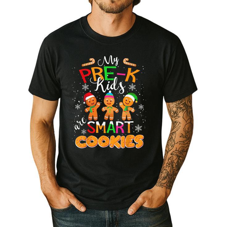 My Pre-K Kids Are Smart Cookies Christmas Teacher Men's Casual T-Shirt