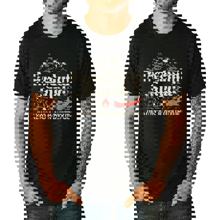 Pre-K Squad Adventure Camping Preschool Teacher Boy Girl Kid Men&#x27;s Casual T-Shirt