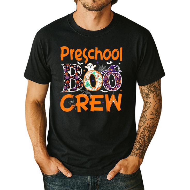 Preschool Boo Crew Preschool Halloween Teacher Men's Casual T-Shirt