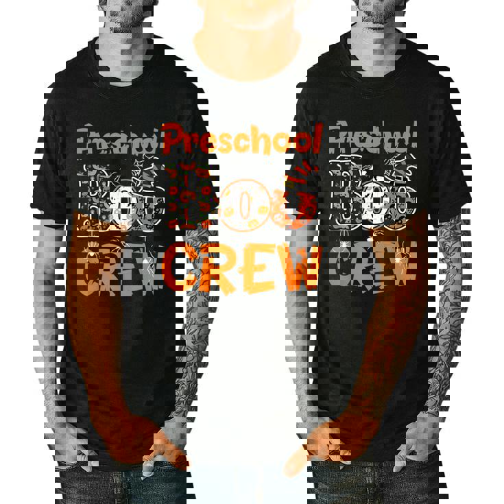 Preschool Boo Crew Halloween Teachers Students Costume Men&#x27;s Casual T-Shirt