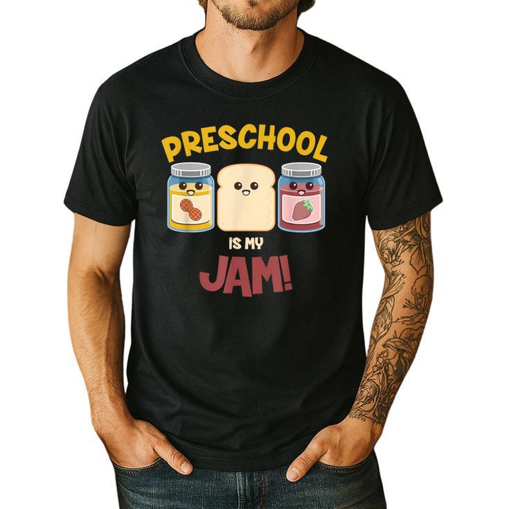 Preschool Is My Jam Teacher Shirt Men's Casual T-Shirt