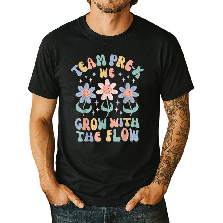 Preschool Teacher Appreciation Team Pre-K Grow With The Flow Men's Casual T-Shirt