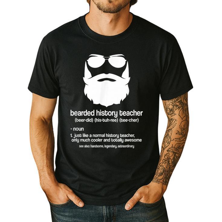 Professor Ancient Teaching Education Bearded History Teacher Men's Casual T-Shirt