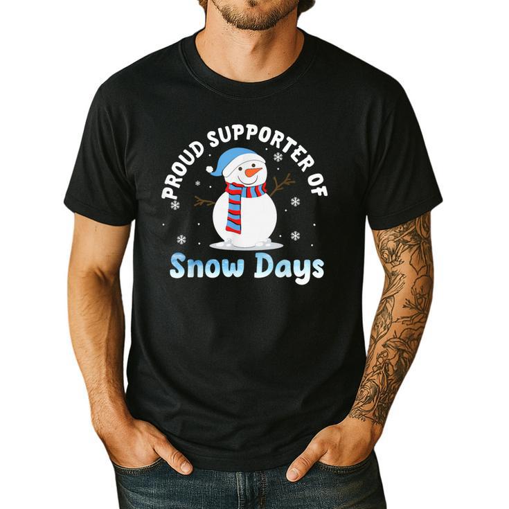 Proud Supporter Of Snow Days Teacher Men's Casual T-Shirt