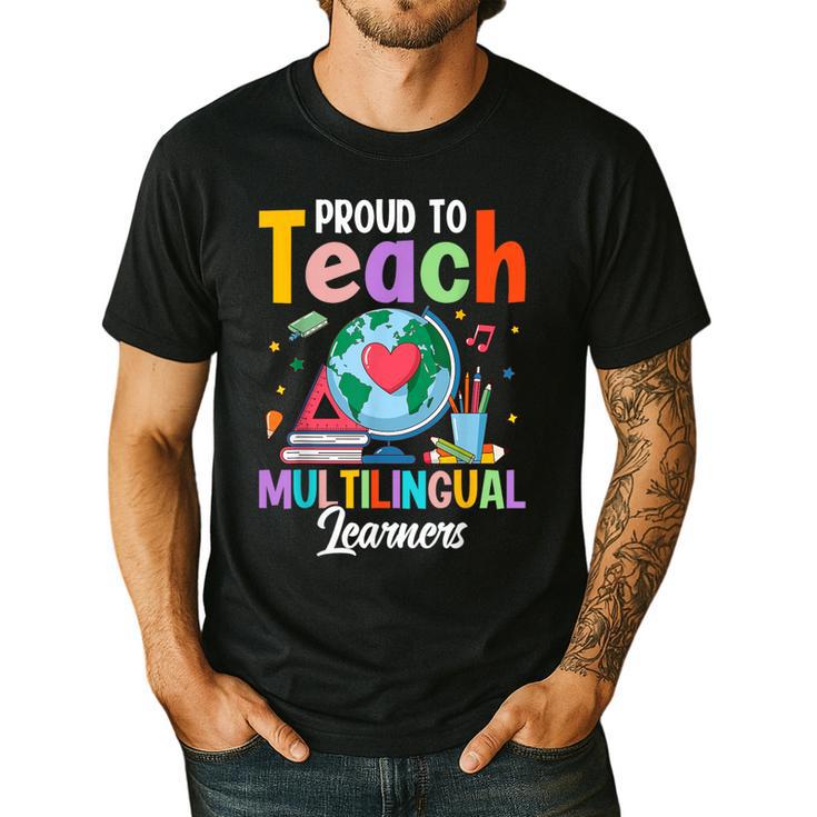 Proud To Teach Multilingual Learner ESL English Teacher Men's Casual T-Shirt