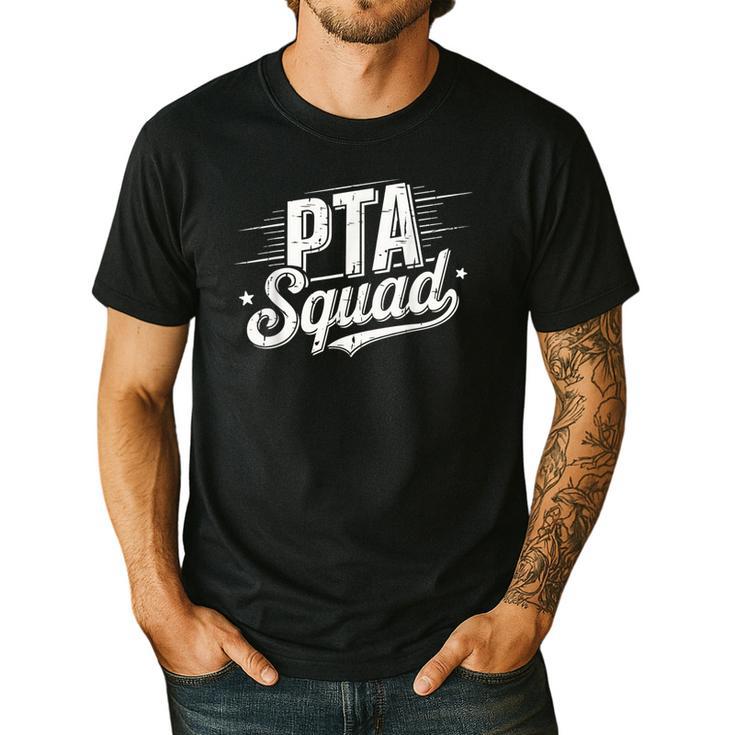 PTA Squad Parent Teacher Association Back To School Teacher Men's Casual T-Shirt