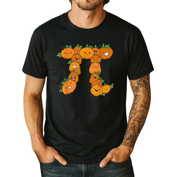 Pumpkin Pi Math Teacher Halloween Costume Geometry Men's Casual T-Shirt