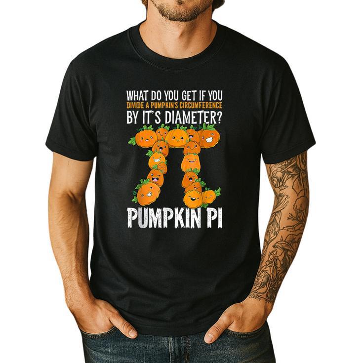 Pumpkin Pi Math Teacher Halloween Geometry Men's Casual T-Shirt