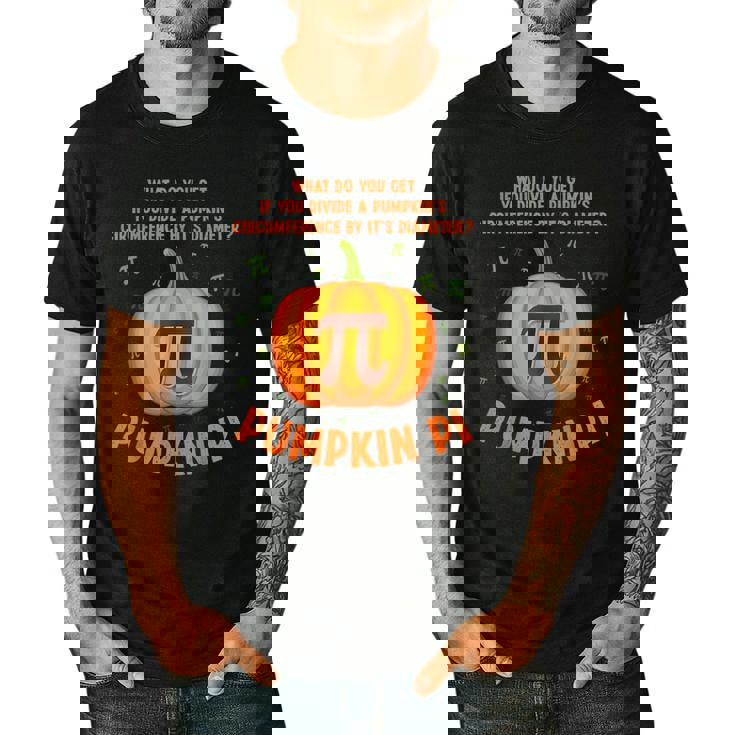 Pumpkin Pie Pi Math Teacher Shirt Halloween Men Adult Men&#x27;s Casual T-Shirt
