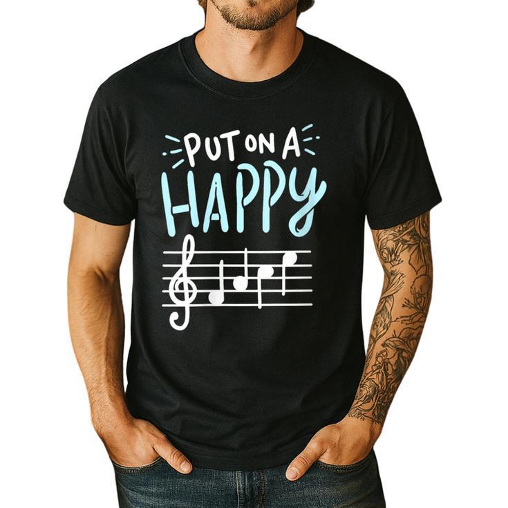 Put On A Happy Face Music Music Teacher Men's Casual T-Shirt