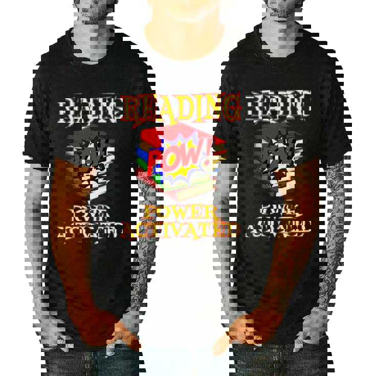 Reading Super Power Activated Superhero Teacher Or Student Men Women Girls Kids Men&#x27;s Casual T-Shirt