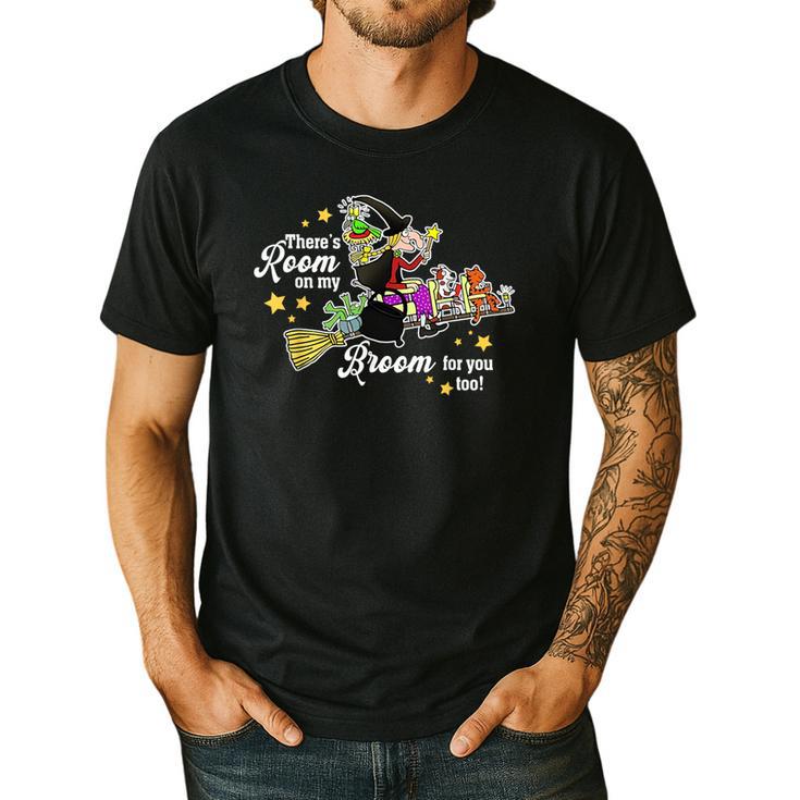 There's Room On My Broom For You Too Teacher Halloween Men's Casual T-Shirt