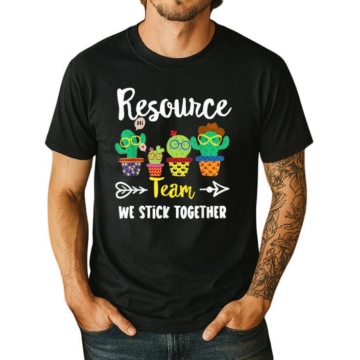 Resource Team Cactus Crew Resource Teacher Squad Men's Casual T-Shirt