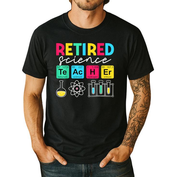 Retired Science Teacher Periodic Table Teacher Life Men's Casual T-Shirt