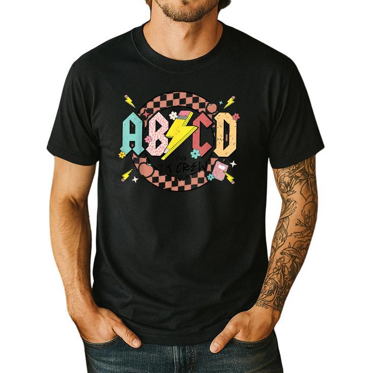 Retro ABCD Transitional Kindergarten Teacher Tour TK Teacher Men's Casual T-Shirt Retro ABCD Transitional Kindergarten Teacher Tour TK Teacher Men's Casual T-Shirt