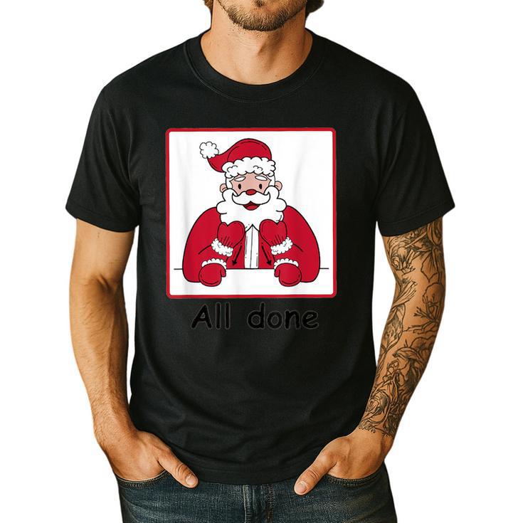 Retro All Done Christmas Special Ed Teacher Team Santa Women Men's Casual T-Shirt Retro All Done Christmas Special Ed Teacher Team Santa Women Men's Casual T-Shirt