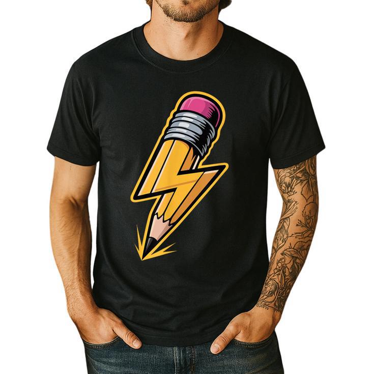 Retro Pencil Pencil Back To School Teacher Student Men's Casual T-Shirt