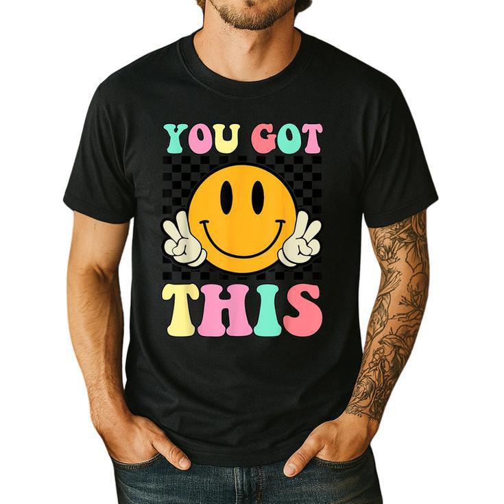 You Got This Retro Smile Motivational Testing Day Teacher Men's Casual T-Shirt